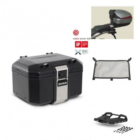 SHAD Baul trasero + parrilla soporte montaje accesorios TR48 TERRA BLACK EDITION KIT-449727