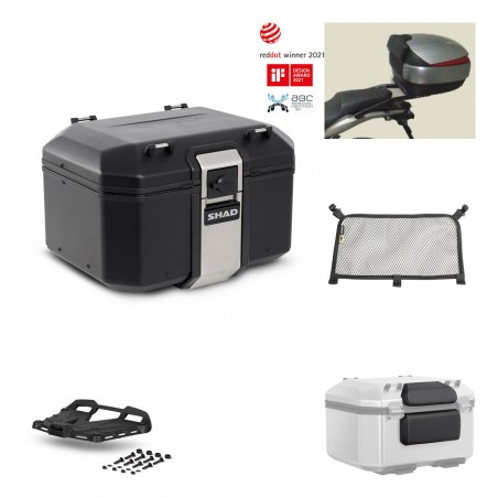 SHAD Baul trasero + parrilla soporte montaje accesorios TR48 TERRA BLACK EDITION KIT-449728