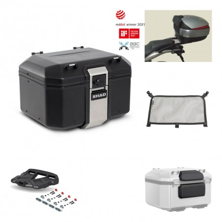SHAD Baul trasero + parrilla soporte montaje accesorios TR48 TERRA BLACK EDITION KIT-449735