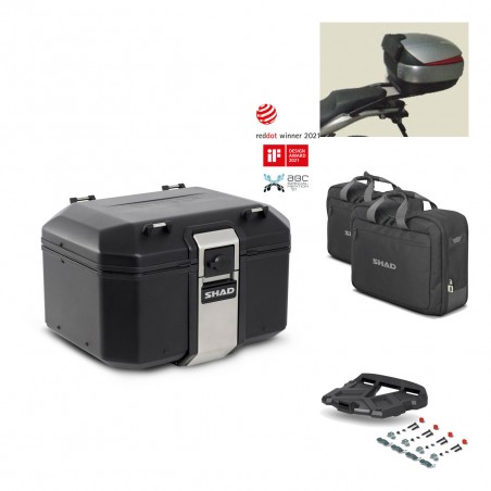 SHAD Baul trasero + parrilla soporte montaje accesorios TR48 TERRA BLACK EDITION KIT-449736