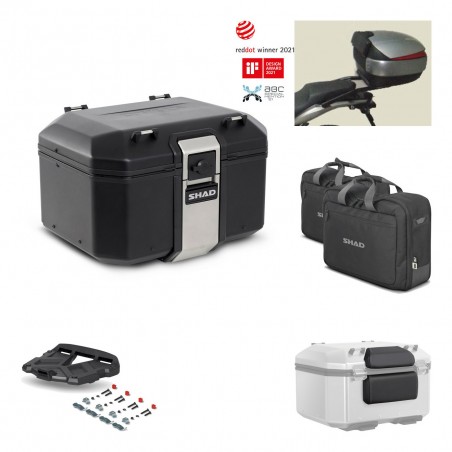 SHAD Baul trasero + parrilla soporte montaje accesorios TR48 TERRA BLACK EDITION KIT-449737