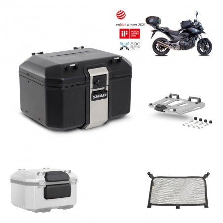 SHAD Baul trasero + parrilla soporte montaje accesorios TR48 TERRA BLACK EDITION KIT-451238