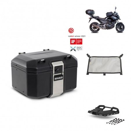 SHAD Baul trasero + parrilla soporte montaje accesorios TR48 TERRA BLACK EDITION KIT-449750
