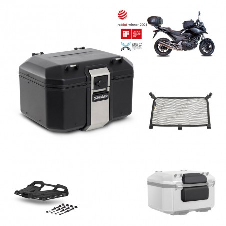 SHAD Baul trasero + parrilla soporte montaje accesorios TR48 TERRA BLACK EDITION KIT-451246