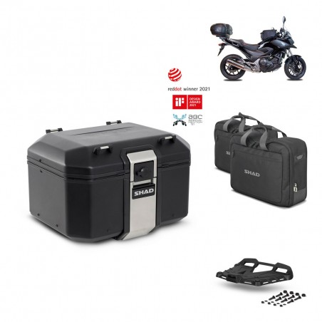 SHAD Baul trasero + parrilla soporte montaje accesorios TR48 TERRA BLACK EDITION KIT-449752