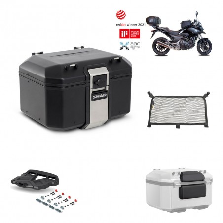 SHAD Baul trasero + parrilla soporte montaje accesorios TR48 TERRA BLACK EDITION KIT-449758