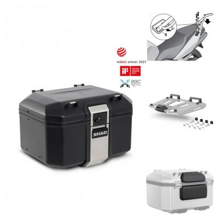 SHAD Baul trasero + parrilla soporte montaje accesorios TR48 TERRA BLACK EDITION KIT-449764