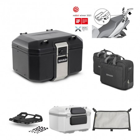 SHAD Baul trasero + parrilla soporte montaje accesorios TR48 TERRA BLACK EDITION KIT-449778