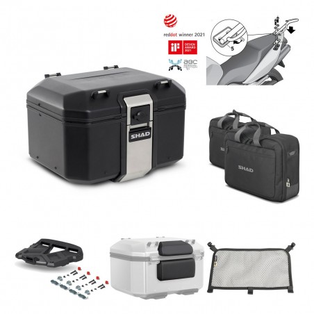 SHAD Baul trasero + parrilla soporte montaje accesorios TR48 TERRA BLACK EDITION KIT-449785