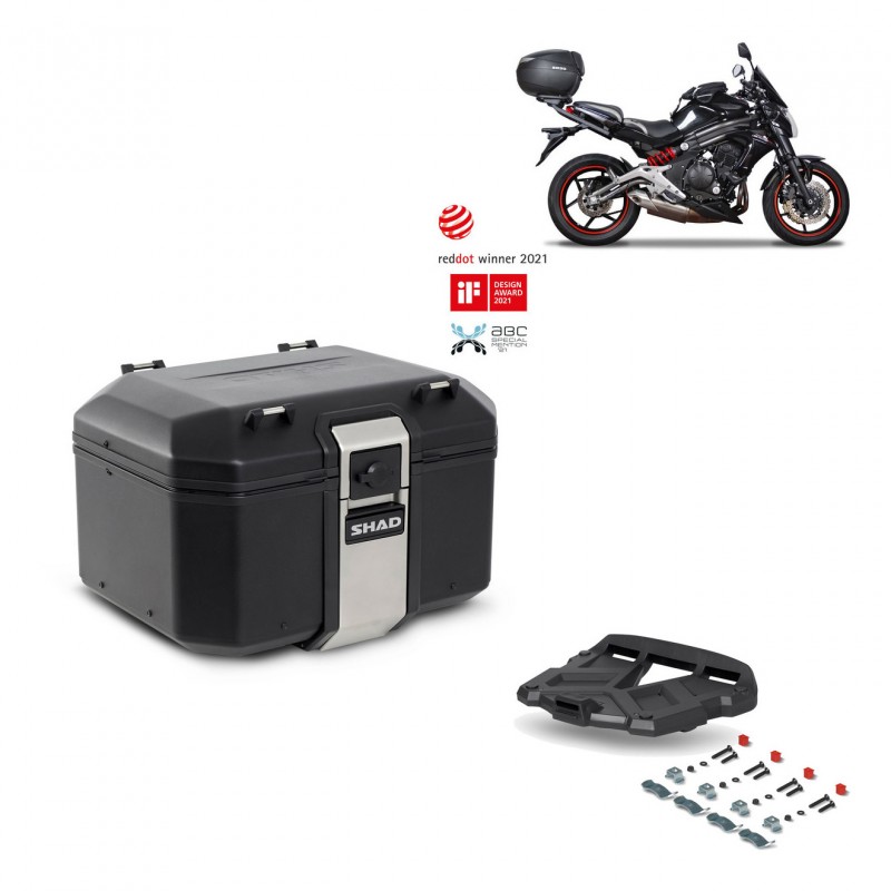 SHAD Baul trasero + parrilla soporte montaje TR48 TERRA BLACK EDITION KIT-449832