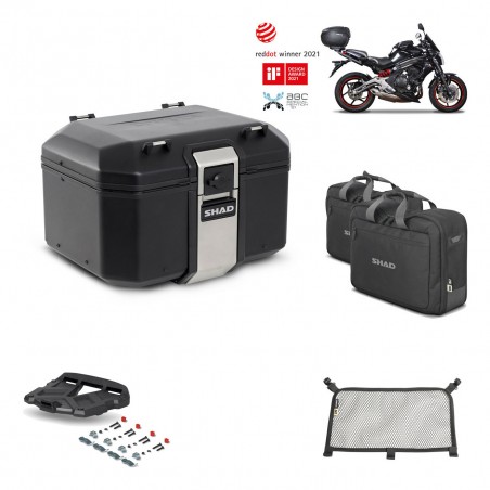 SHAD Baul trasero + parrilla soporte montaje accesorios TR48 TERRA BLACK EDITION KIT-449853