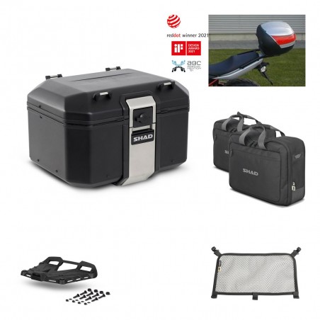 SHAD Baul trasero + parrilla soporte montaje accesorios TR48 TERRA BLACK EDITION KIT-449869