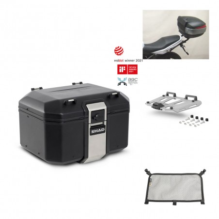 SHAD Baul trasero + parrilla soporte montaje accesorios TR48 TERRA BLACK EDITION KIT-449880