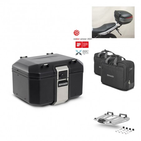 SHAD Baul trasero + parrilla soporte montaje accesorios TR48 TERRA BLACK EDITION KIT-449882