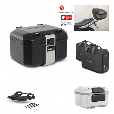 SHAD Baul trasero + parrilla soporte montaje accesorios TR48 TERRA BLACK EDITION KIT-449891