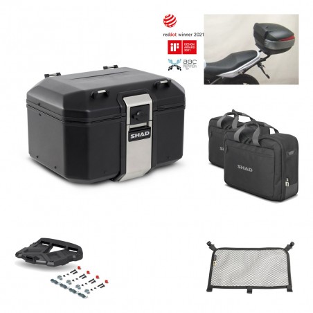 SHAD Baul trasero + parrilla soporte montaje accesorios TR48 TERRA BLACK EDITION KIT-449899
