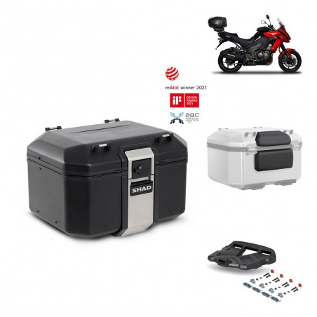 SHAD Baul trasero + parrilla soporte montaje accesorios TR48 TERRA BLACK EDITION KIT-449917