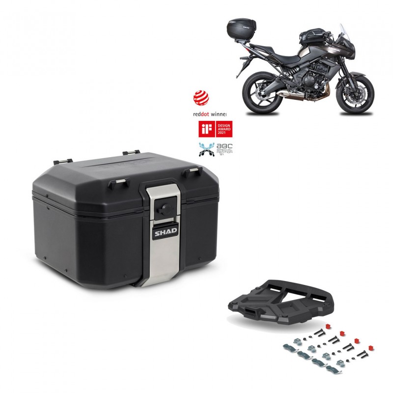 SHAD Baul trasero + parrilla soporte montaje TR48 TERRA BLACK EDITION KIT-449947