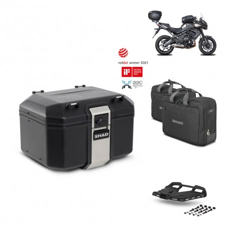 SHAD Baul trasero + parrilla soporte montaje accesorios TR48 TERRA BLACK EDITION KIT-449959