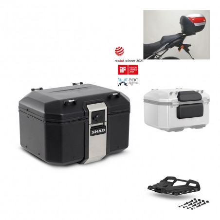 SHAD Baul trasero + parrilla soporte montaje accesorios TR48 TERRA BLACK EDITION KIT-449979
