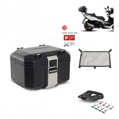 SHAD Baul trasero + parrilla soporte montaje accesorios TR48 TERRA BLACK EDITION KIT-450010