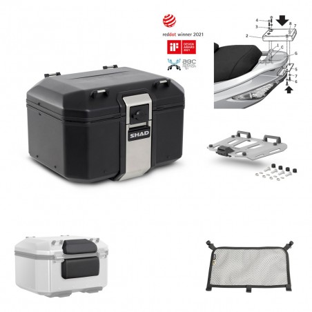 SHAD Rear trunk + grill mounting bracket accessories TR48 TERRA BLACK EDITION KIT-450019