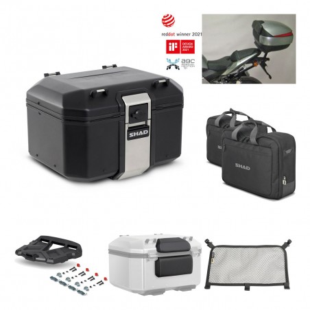SHAD Baul trasero + parrilla soporte montaje accesorios TR48 TERRA BLACK EDITION KIT-450084