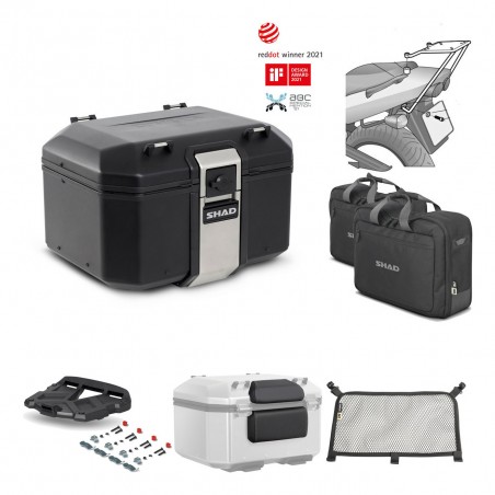 SHAD Baul trasero + parrilla soporte montaje accesorios TR48 TERRA BLACK EDITION KIT-450107