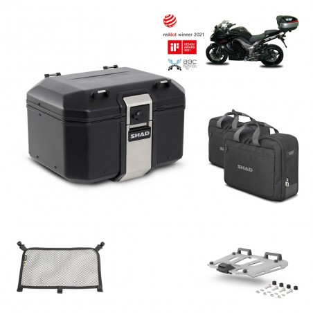 SHAD Baul trasero + parrilla soporte montaje accesorios TR48 TERRA BLACK EDITION KIT-450114