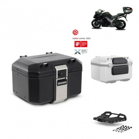 SHAD Baul trasero + parrilla soporte montaje accesorios TR48 TERRA BLACK EDITION KIT-450117