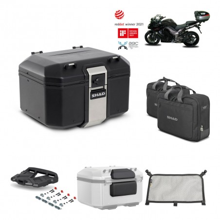 SHAD Baul trasero + parrilla soporte montaje accesorios TR48 TERRA BLACK EDITION KIT-450130