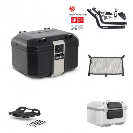 SHAD Baul trasero + parrilla soporte montaje accesorios TR48 TERRA BLACK EDITION KIT-450165