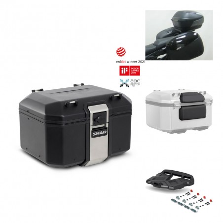 SHAD Baul trasero + parrilla soporte montaje accesorios TR48 TERRA BLACK EDITION KIT-450216