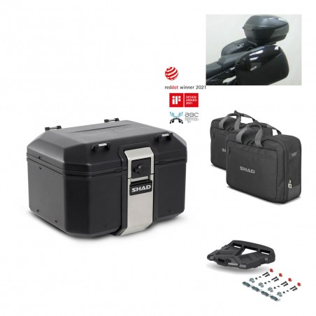 SHAD Baul trasero + parrilla soporte montaje accesorios TR48 TERRA BLACK EDITION KIT-450219