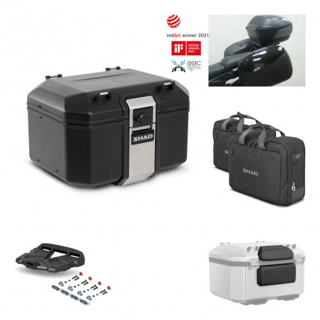 SHAD Baul trasero + parrilla soporte montaje accesorios TR48 TERRA BLACK EDITION KIT-450220