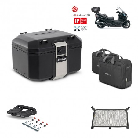 SHAD Baul trasero + parrilla soporte montaje accesorios TR48 TERRA BLACK EDITION KIT-450244