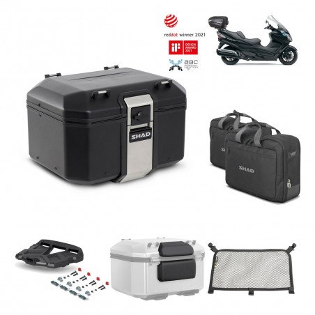 SHAD Baul trasero + parrilla soporte montaje accesorios TR48 TERRA BLACK EDITION KIT-450245