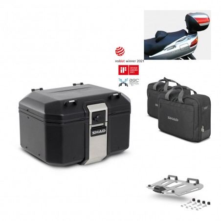 SHAD Baul trasero + parrilla soporte montaje accesorios TR48 TERRA BLACK EDITION KIT-450250