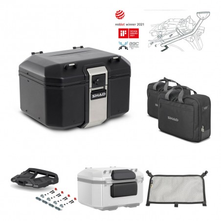 SHAD Baul trasero + parrilla soporte montaje accesorios TR48 TERRA BLACK EDITION KIT-450314