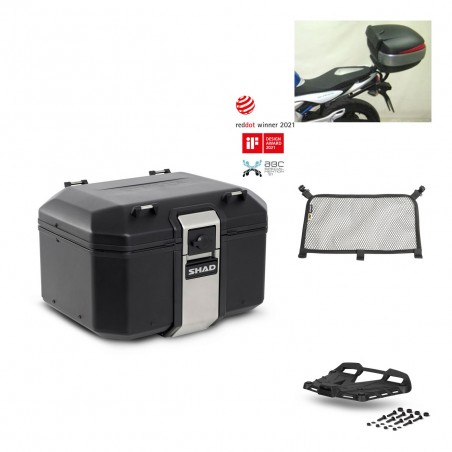 SHAD Baul trasero + parrilla soporte montaje accesorios TR48 TERRA BLACK EDITION KIT-450325