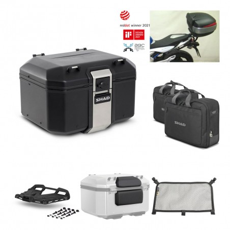 SHAD Baul trasero + parrilla soporte montaje accesorios TR48 TERRA BLACK EDITION KIT-450330