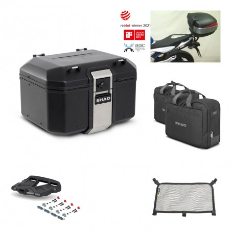 SHAD Baul trasero + parrilla soporte montaje accesorios TR48 TERRA BLACK EDITION KIT-450336