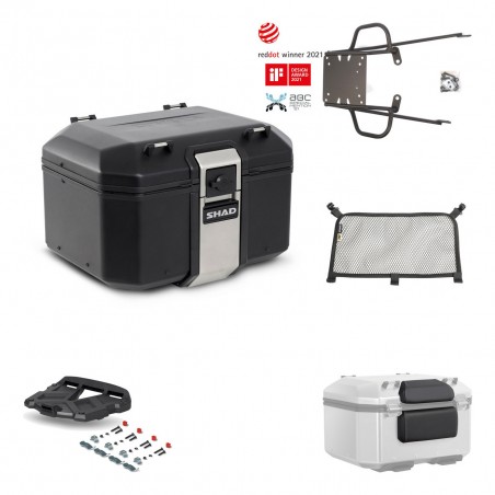 SHAD Baul trasero + parrilla soporte montaje accesorios TR48 TERRA BLACK EDITION KIT-450356