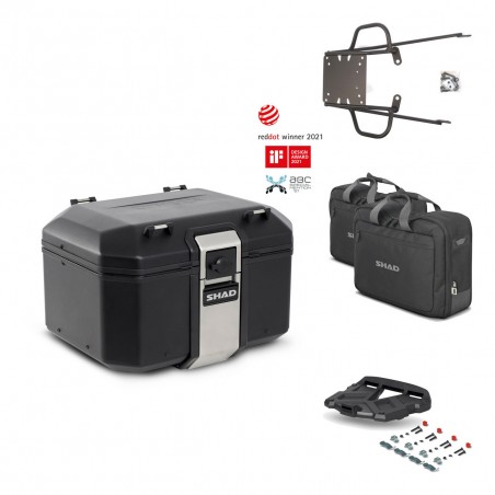 SHAD Baul trasero + parrilla soporte montaje accesorios TR48 TERRA BLACK EDITION KIT-450357