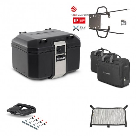 SHAD Baul trasero + parrilla soporte montaje accesorios TR48 TERRA BLACK EDITION KIT-450359