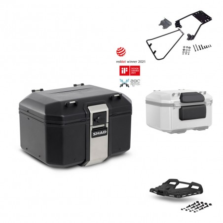 SHAD Baul trasero + parrilla soporte montaje accesorios TR48 TERRA BLACK EDITION KIT-450370