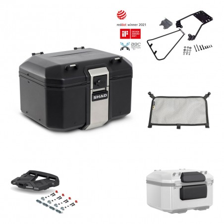 SHAD Baul trasero + parrilla soporte montaje accesorios TR48 TERRA BLACK EDITION KIT-450379