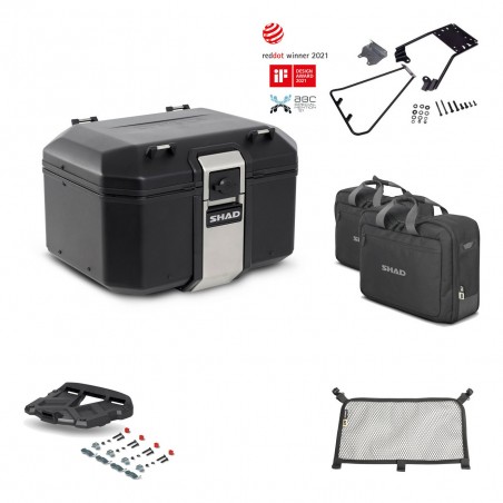 SHAD Baul trasero + parrilla soporte montaje accesorios TR48 TERRA BLACK EDITION KIT-450382