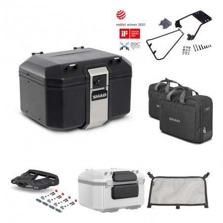 SHAD Baul trasero + parrilla soporte montaje accesorios TR48 TERRA BLACK EDITION KIT-450383