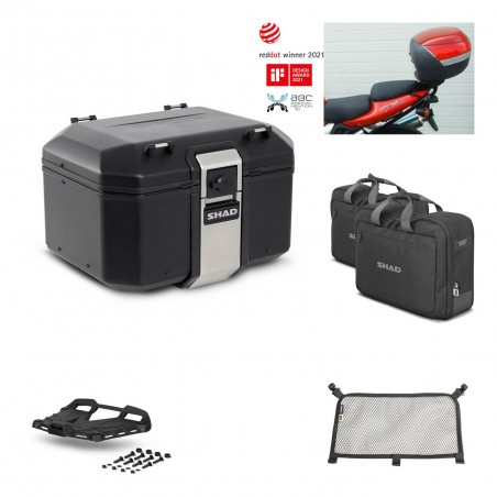 SHAD Baul trasero + parrilla soporte montaje accesorios TR48 TERRA BLACK EDITION KIT-450421